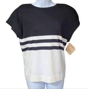 Nancy Heller Vintage Black And White Top NWT